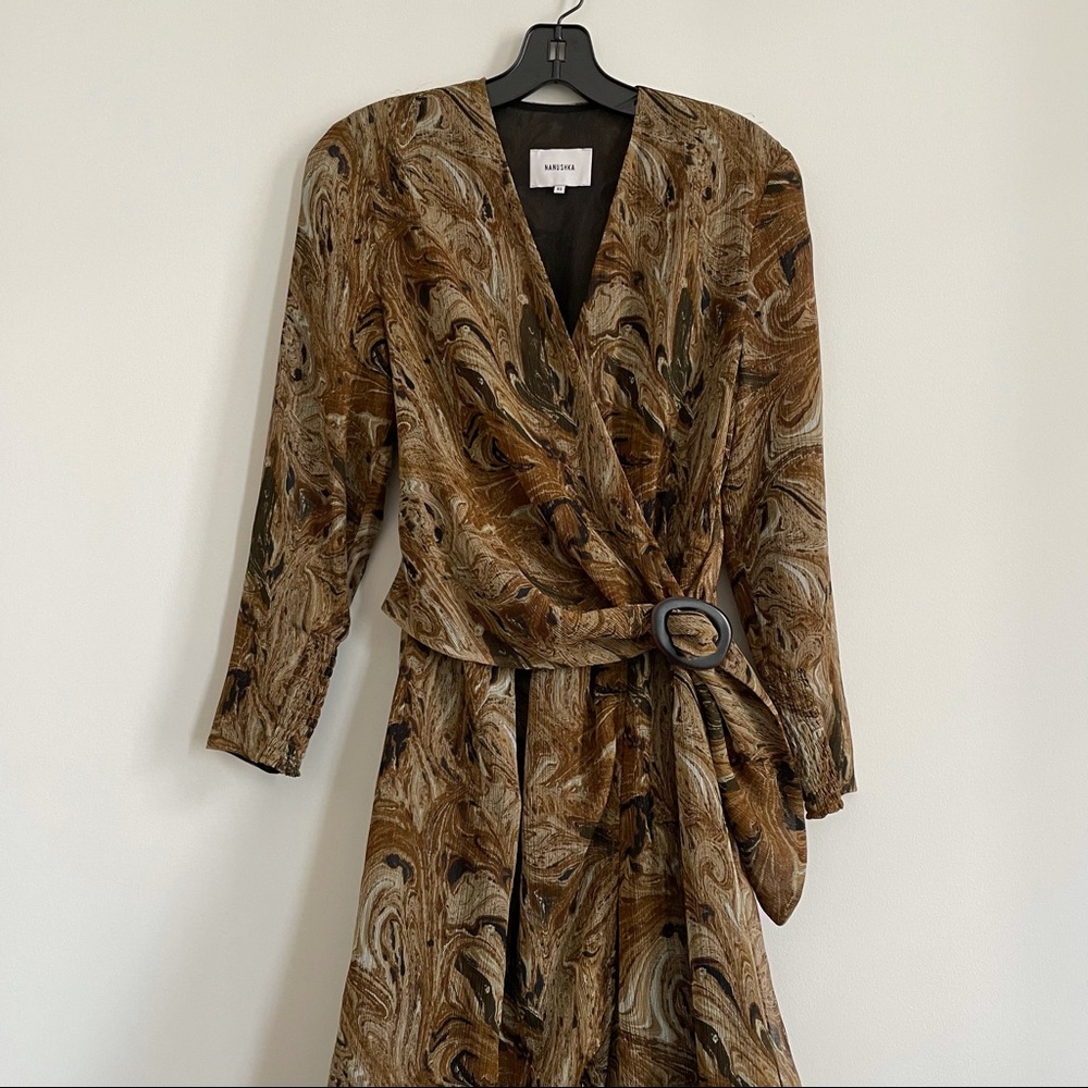 Nanushka Silky Wrap Maxi Dress